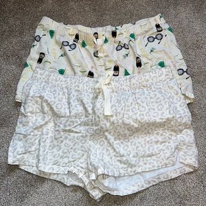 Flannel sleep short bundle